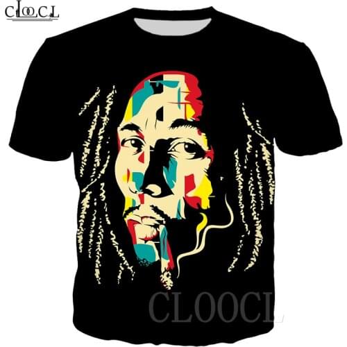 Bob Marley Abstract Art T Shirts Men Women Reggae Creator 3D Print Casual Fashion Plus Size T-shirts Plus Size Funny Summer Tees