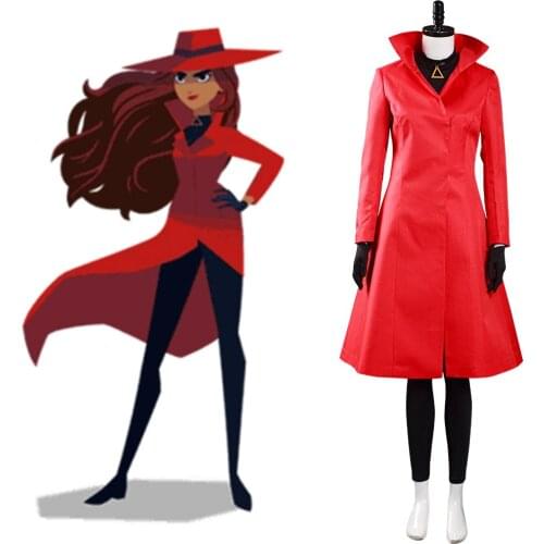 Anime Carmen Sandiego-Carmen Cosplay Costume Outfits Halloween Carnival Suit