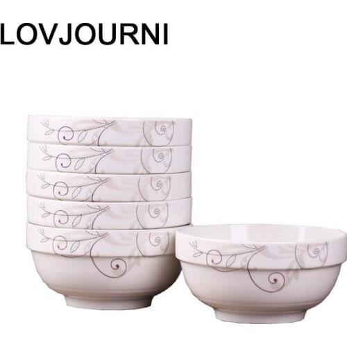Crockery Vajilla Tableware Fruteira Noodles Korean Sauce Saladier Ceramica Kitchen Dining Bar Dinnerware Soup Ceramic Bowl