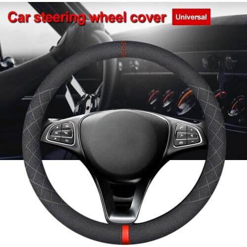 Leather Handle Cover Suede Steering Wheel Cover Suitable for BMW New 3 / 5 1 series gt E48/F48 F83/F25 E90 x4 x5 x6 120i car