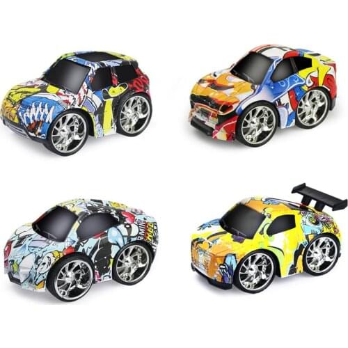 1:36 Mini Diecast Racing Car Toy Alloy Vehicle Pull Back Inertia Sliding Car Model Colorful Graffiti automobile Boys Kids Gift