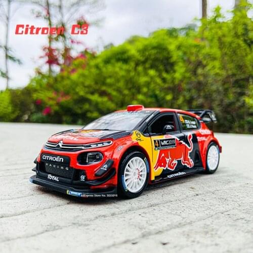 Bburago 1:32 citroen C3 No. 4 WRC-Rally Monte Carlo 2019 Esapekka Lappi Rally Racing Alloy Model Car model Collecting gifts