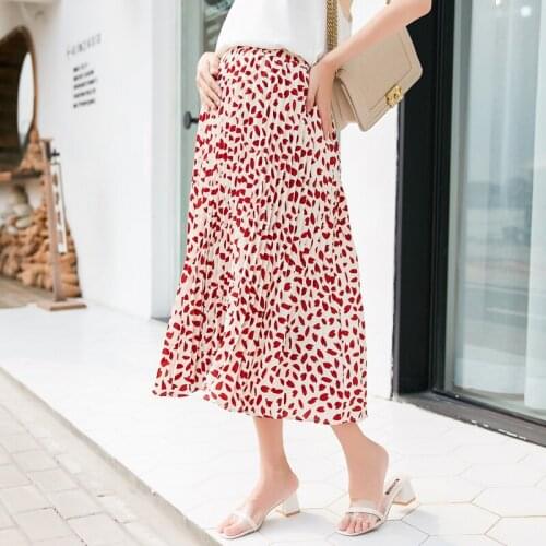 Fashion Summer Chiffon Maternity Skirt Casual Comfortable Long Skirts for Pregnant Women Maternidade Pregnancy Clothes C838