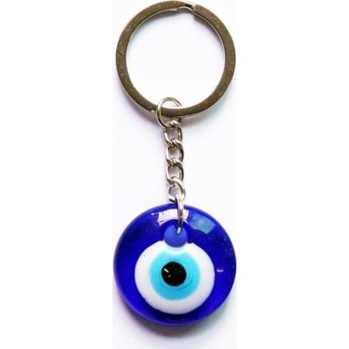 Blue eyes fashion alloy clover shape charm car keychain jewelry pendant keychain pendant