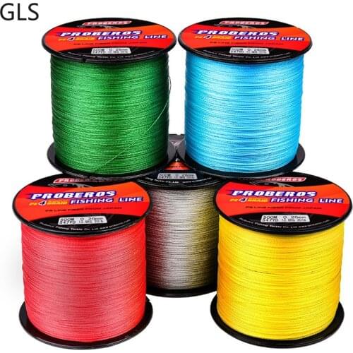 500m 6LB - 100LB PE Multifilament Japanese solid color 4 Strands Braid Line Ocean Fishing Super Strong Carp Braided Fishing Line