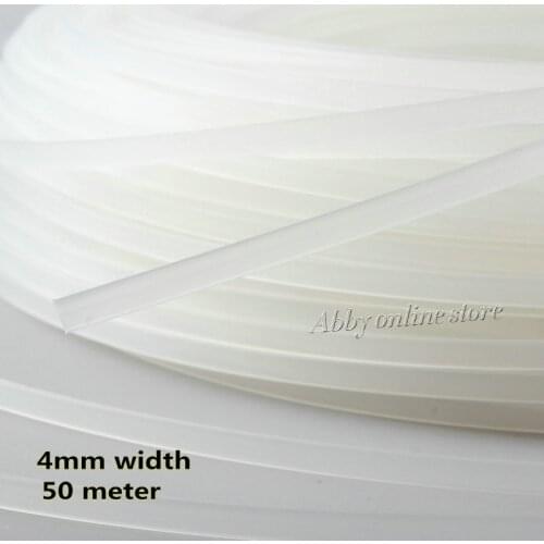 Soft plastic boning 4mm wide Clear - 50 metre/lot