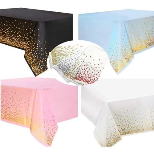 Disposable table cloth wedding party Birthday Waterproof tablecloth Rectangular Anti-oil Table Cover Mat PVC Coffee Table Cloth