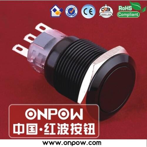 ONPOW 19mm metal latching pushbutton switch anti-vandal LAS1-AGQ-11Z/A