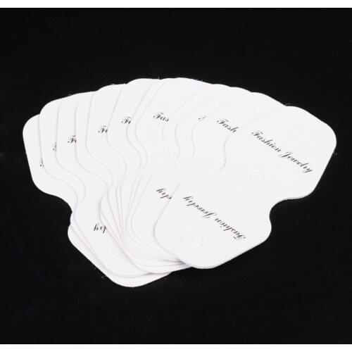 100Pcs 80x32mm Blank Paper Necklace Card Hang Tag Jewelry Display Cards Bracelets Chian Favor Marking Garment Prices Label Tags