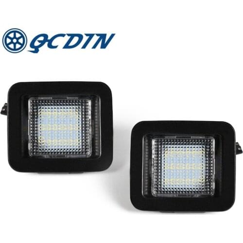 QCDIN 1 Pair Led License Number Plate Lamp For Ford F-150 2015~F-150 Raptor 2015~White 12v 6000k Car License Plate Light