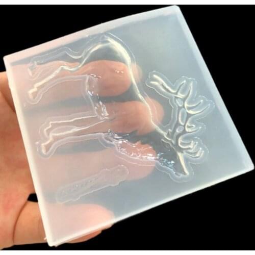 Christmas Deer Antler Elephant Elk DIY Silicone Mold Animal Resin Jewelry Making W0YA