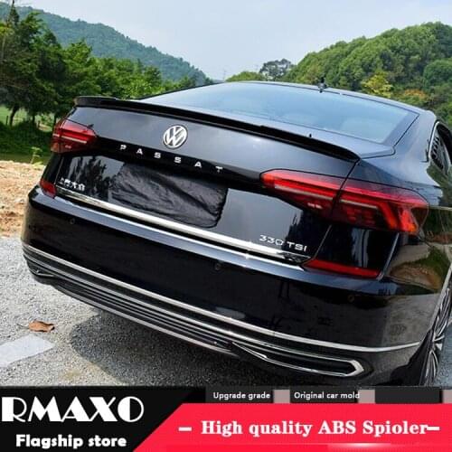 For Passat Spoiler 2019-2020 Volkswagen Passat TF High Quality Spoiler ABS Material Car Rear Wing Primer Color Rear Spoiler