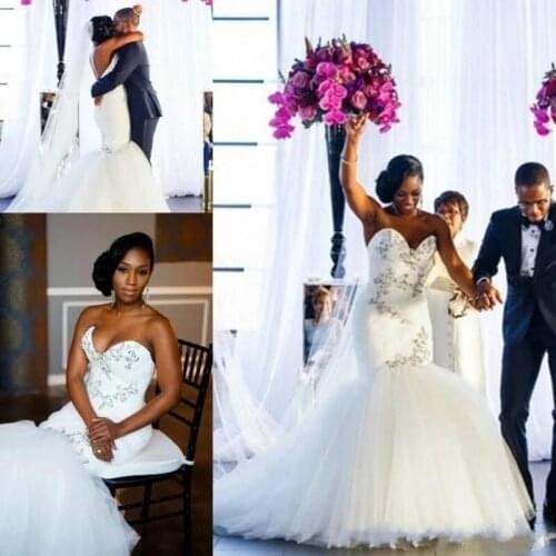 Angelsbridep Sweetheart Mermaid Wedding Dress Vestido De Noiva Fashion Appliques Court Train Formal South Africa Bride Dresses