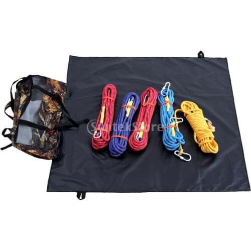 Ultra-light Folding Camo Rock Climbing Rope Bag Gear Storage Holder Bag with Large Groundsheet Tarp & Shoulder Strap
