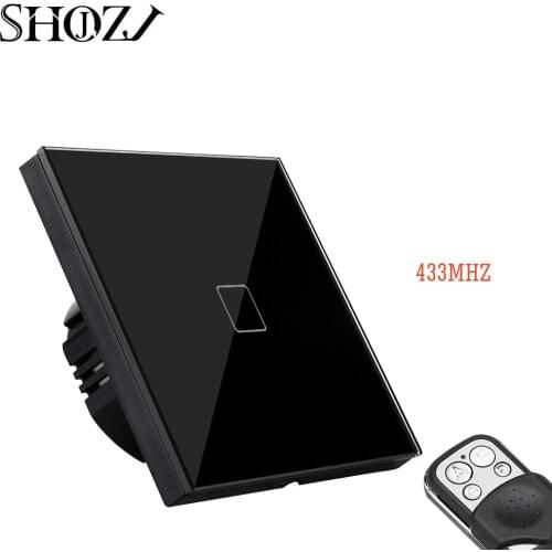 EU/UK Standard 1-3 Gang RF433 Remote Control Light Switches,Touch Wall Switch 220V for Smart Home