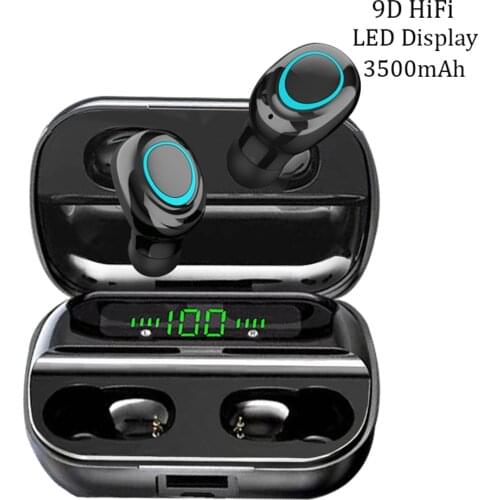 9D HIFI Tws Bluetooth 5.0 Wireless Earphones S11 Touch Control In Ear Headset with Microphone 3500 mAh Power Bank Mini Earbuds