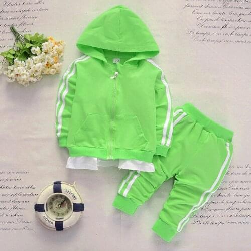 Spring Autumn Baby Boy Clothes Kids Clothing Girls Outfits Children Toddler Hooded Sport Suit Baby Boys Clothes Set 2Pcs
