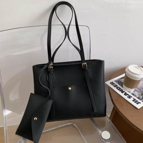 New Women Crossboy Bags High capacity Leather Shoulder Bag With Coin Purse And Handbag Ladies Bag 2 Pieces Set Messenger Bags