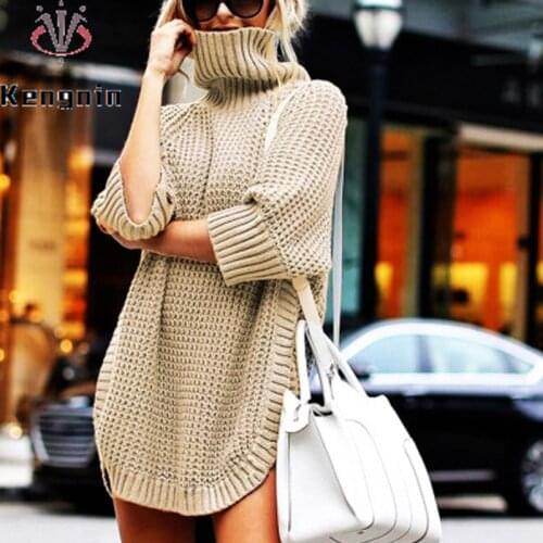 European Chic Women Sweater 2021 Autumn Winter T-Shirts Loose Ladies Pullovers Knitted Batwing Sleeve Casual Female Tops KN286