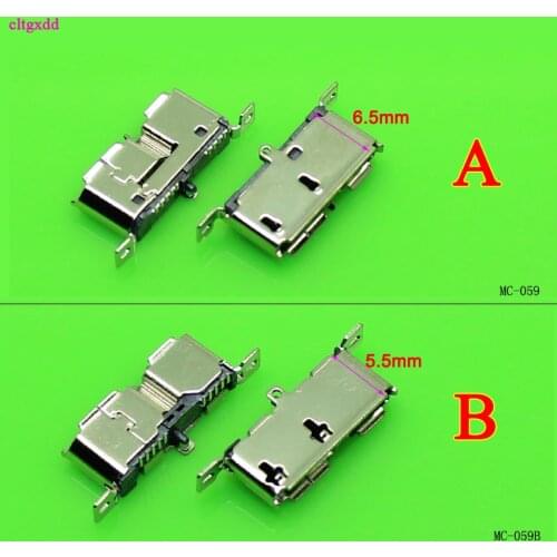 10pcs Micro USB 3.0 B Type DIP Female Socket DIP2 10pin USB Connector for Mobile Hard Disk Drives Data 3.0 Vertical USB Jack