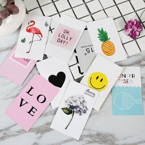 20 pieces /set Ins Style Small Cards Flamingo Card Photography Props Background Photography Ornaments