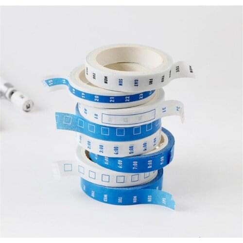 4Rolls/lot Washi Masking Tape Set Weekly Date DIY Time Line Paper Masking Tapes Japanese Washi Tape DIY Scrapbooking Sticker