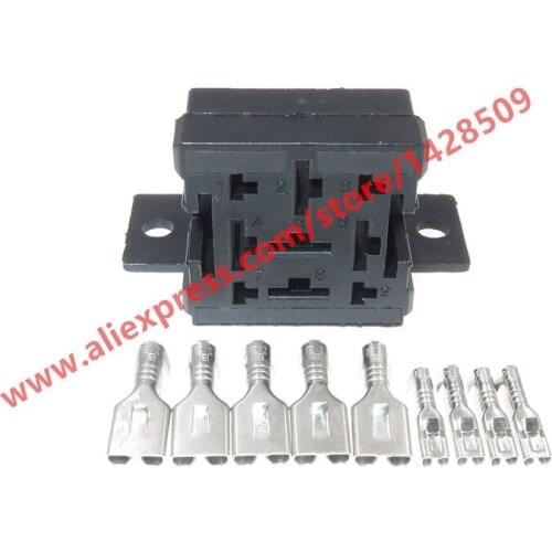 5 Sets 9 Pin Automotive Relay Fuse Holder Female Connector With Terminals