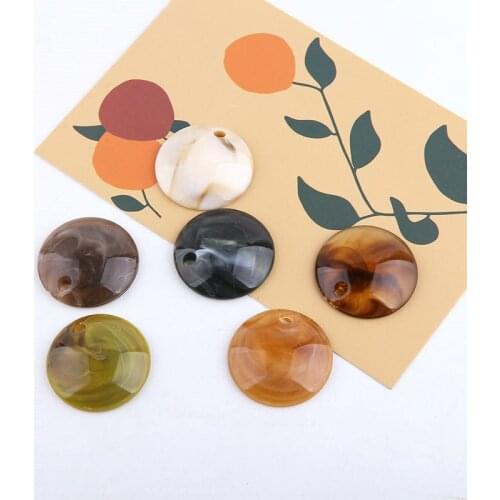 6pcs New Korean Literary Retro Turtle Face Irregular Earrings Geometry Round Resin Patch Earrings For Women Diy Jewelry Findings