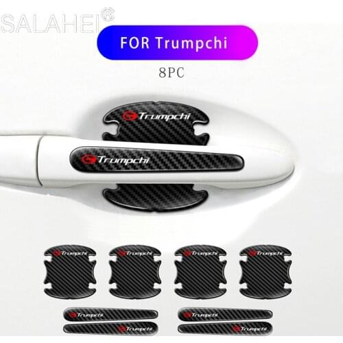 8Pcs Car Door Handle Bowl Protection Cover Stickers For Trumpchi Logo GA3 GA6 GA8 GS8 GS3 GS5 GM8 2017 2018 2019 2020 Styling