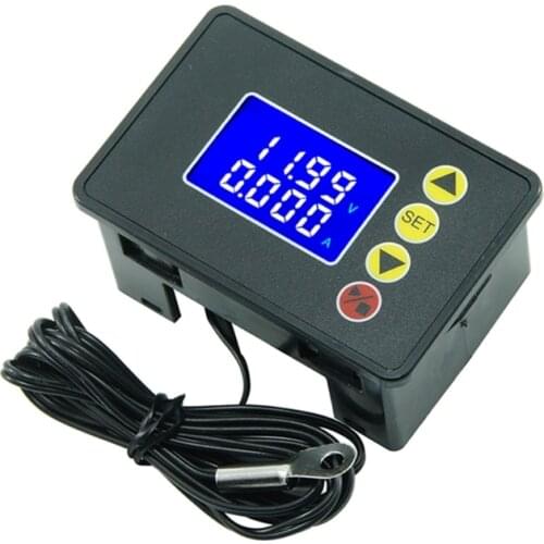 0-100VDC 10A Power Meter Digital Voltmeter Ammeter Wattmeter Temperature Monitor T5UC