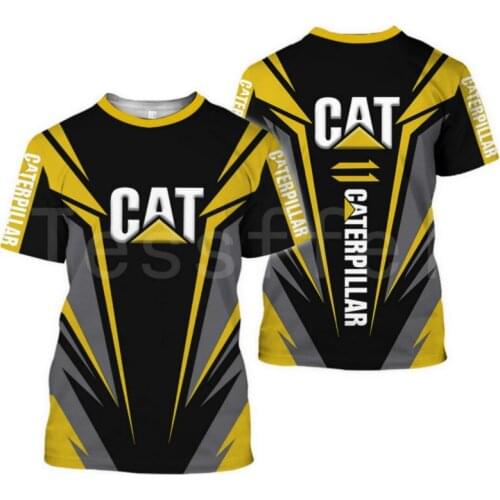 2021 Summer New Style Mens And Womens Excavator Team 3D Printed T-Shirt Streetwear Short Sleeve Top Hip-hop Style