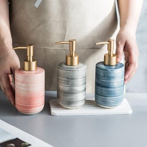 Art Ceramic Charming Planet Circle Galaxy Fashion Soap Dispenser Bathroom Hotel Shampoo Shower Liquid Lotion Perfume Pump Bottle