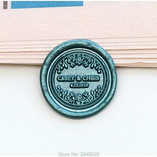 Custom floral Couple names wedding wax stamp Outdoor Custom Wax Seal Stamp Kit,personalised wedding invitation seal,wedding gift