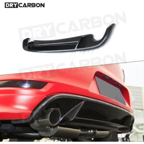 Carbon Fiber Rear Diffuser Spoiler For Volkswagen VW Golf 6 VI MK6 GTI 2010-2013 FRP Bumper Lip Protector