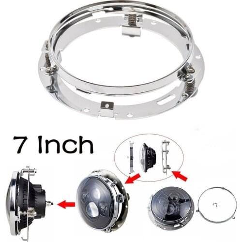 7" Inch Black/Chrome Mounting Bracket Trim Ring for 7 Inch Round LED Headlight Headlamp Car Motorcycle Accessories