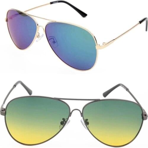 Hotsales S8927 high quality UV400 polarized pilot style gradient color outdoor travel sunglasses for men