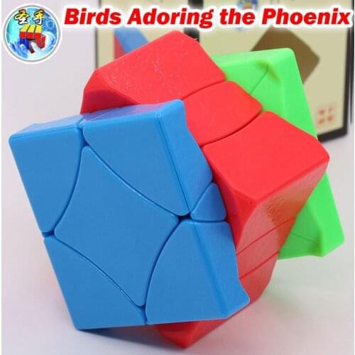 Puzzle Magic Cube ShengShou BaiNiaoChaoFeng 3x3x3strange shape Birds Adoring the Phoenix professional speed cube Logic game toy