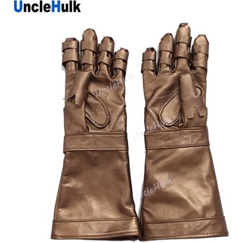 Kamen Rider The Next V3 Gloves - Genuine Leather - Dark Gold Color | UncleHulk