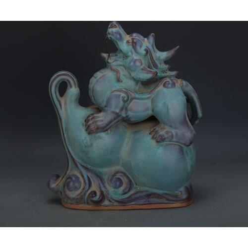 Rare Song Dynasty furnace kiln sculpture kiln glaze enamel hand-made porcelain unearthed ancient porcelain