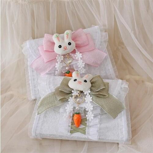 Rabbit Bow Shoulder Bags Women Lace Sweet Lolita Womens Handbags Chain Bag B1873