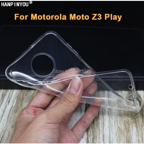 For Motorola Moto Z3 Play 6.0" Slim Crystal Clear Transparent Soft TPU Back Case Protection Skin Camera Protect Cover