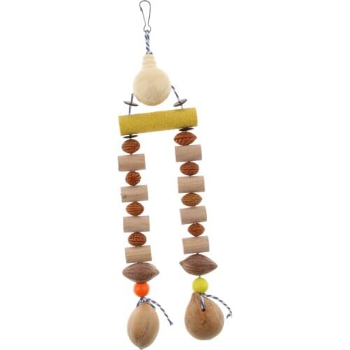 Hanging Nut String Bite Toy Parrot Chewing Toy Teeth Care Treats and Chews