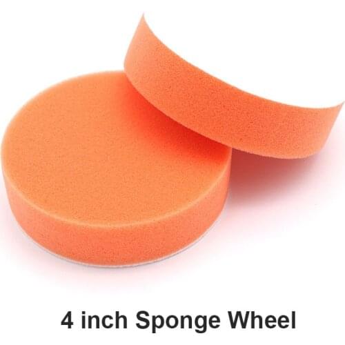 1/5/10/20/50/100PCS 100mm(4Inch) Yellow Polishing Sponge Flocking Polishing Ball Self-adhesive Flat Sponge Wheel Sanding Sponge