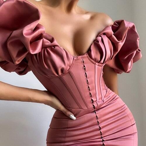 2021 Fashion Summer Evening Party Ins New Women Sexy Wrap Breast Slim Fit Hip Dress Abstract Art Sexy Vacation Outfits Hot Sale