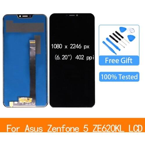 Original 6.2'' LCD For ASUS ZenFone 5 ZE620KL LCD Display Touch Screen For Zenfone 5 2018 ZE620KL LCD Display Parts Frame