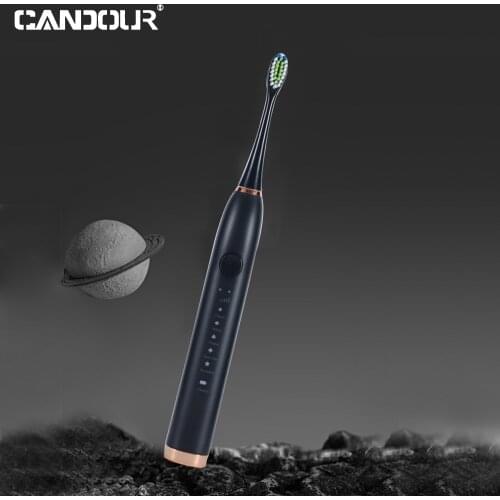 CANDOUR Sonic Electric Toothbrush CD5138 Adult Timer Brush 10 Mode USB Charger Rechargeable Tooth Brushes Replacement Heads Set