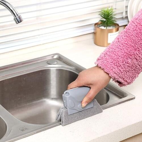 1Pcs Multifunction Household Scouring Pad Gap Brushes Window Groove Brush Slot Clean Supplies Hanging Style Cleaning Brush