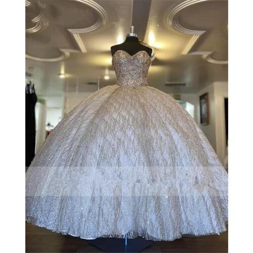 2021 Glitter Gold Sequined Quinceanera Dress Ball Gown Sweet 16 Dress Vestidos De 15 Anos quinceanera Party Gowns