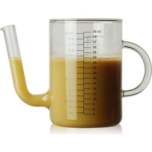 34 oz Gravy Oil Soup Fat Separator Grease Oiler Filter Strainer Bowl Home Kitchen Cooking Tools Oil Soup Fat Separator