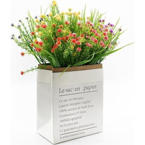 5 forks Vases for home decor wedding bridal accessories clearance Gypsophila plastic flower artificial plants Bouquet of leaves